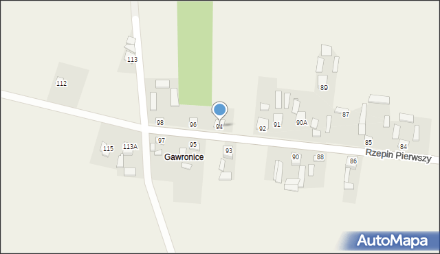Rzepin Pierwszy, Rzepin Pierwszy, 94, mapa Rzepin Pierwszy