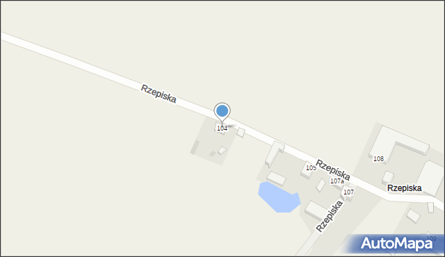 Rzepiska, Rzepiska, 104, mapa Rzepiska