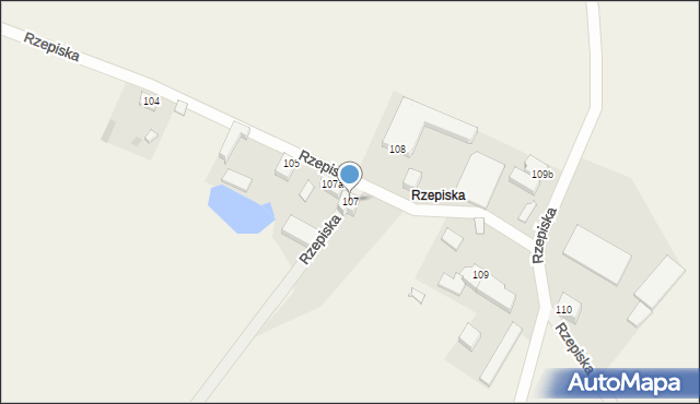 Rzepiska, Rzepiska, 107, mapa Rzepiska