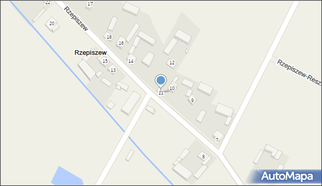 Rzepiszew, Rzepiszew, 11, mapa Rzepiszew