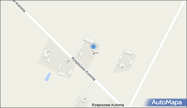 Rzepiszew-Kolonia, Rzepiszew-Kolonia, 15, mapa Rzepiszew-Kolonia