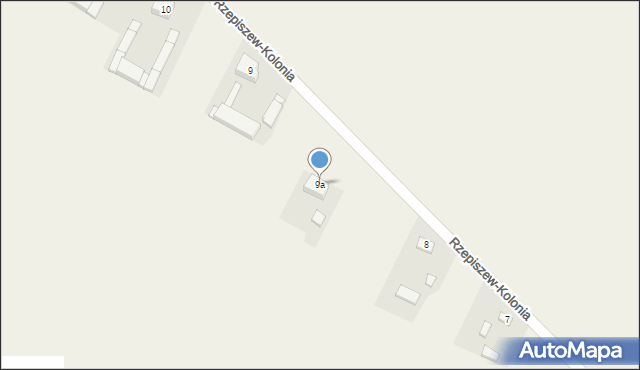 Rzepiszew-Kolonia, Rzepiszew-Kolonia, 9a, mapa Rzepiszew-Kolonia