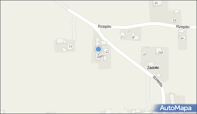 Rzeplin, Rzeplin, 12A, mapa Rzeplin