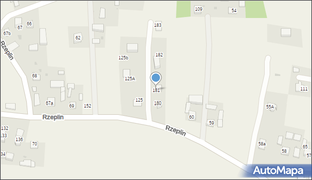 Rzeplin, Rzeplin, 181, mapa Rzeplin