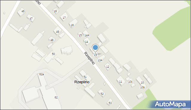 Rzeplino, Rzeplino, 13, mapa Rzeplino