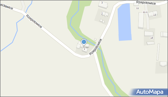 Rzepotowice, Rzepotowice, 1, mapa Rzepotowice