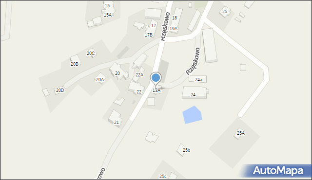 Rzęskowo, Rzęskowo, 13A, mapa Rzęskowo