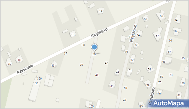 Rzęskowo, Rzęskowo, 40, mapa Rzęskowo