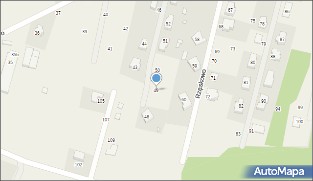Rzęskowo, Rzęskowo, 49, mapa Rzęskowo
