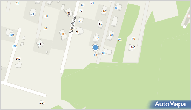 Rzęskowo, Rzęskowo, 83, mapa Rzęskowo