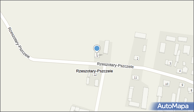 Rzeszotary-Pszczele, Rzeszotary-Pszczele, 1, mapa Rzeszotary-Pszczele