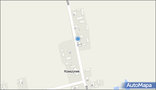 Rzeszynek, Rzeszynek, 13, mapa Rzeszynek