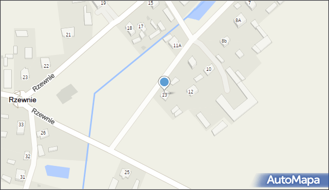 Rzewnie, Rzewnie, 13, mapa Rzewnie
