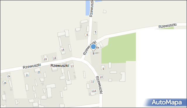 Rzewuszki, Rzewuszki, 8, mapa Rzewuszki
