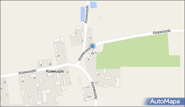 Rzewuszki, Rzewuszki, 8a, mapa Rzewuszki