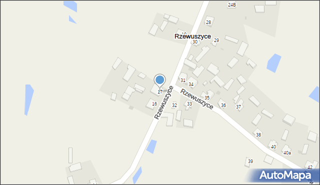 Rzewuszyce, Rzewuszyce, 17, mapa Rzewuszyce