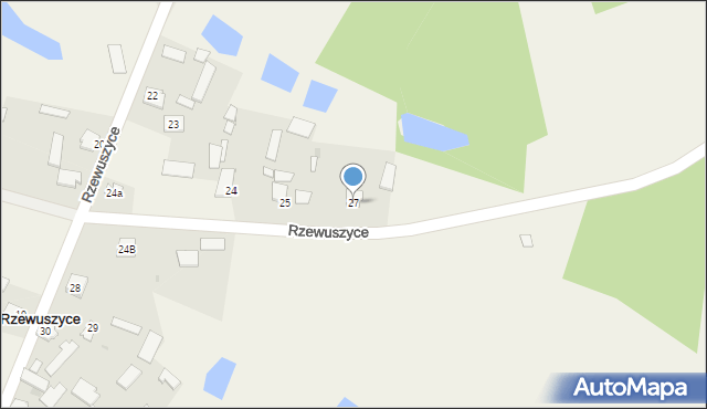 Rzewuszyce, Rzewuszyce, 27, mapa Rzewuszyce