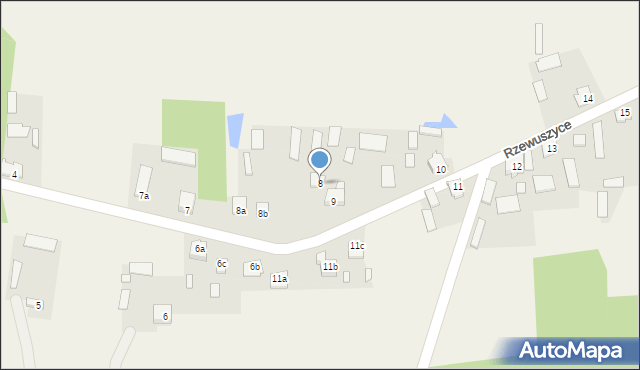 Rzewuszyce, Rzewuszyce, 8, mapa Rzewuszyce