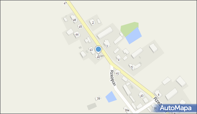 Rzeżęcin, Rzeżęcin, 42, mapa Rzeżęcin