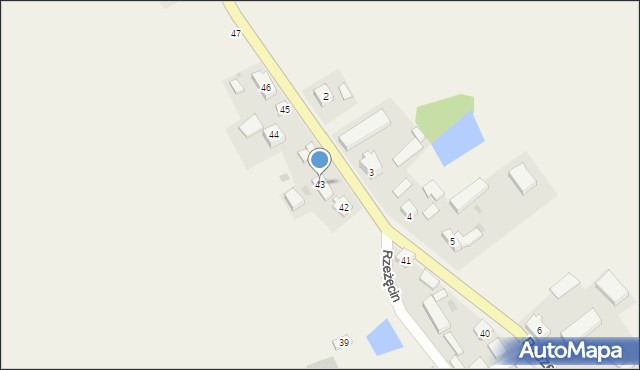 Rzeżęcin, Rzeżęcin, 43, mapa Rzeżęcin