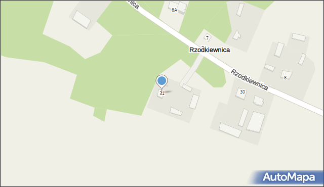 Rzodkiewnica, Rzodkiewnica, 31, mapa Rzodkiewnica