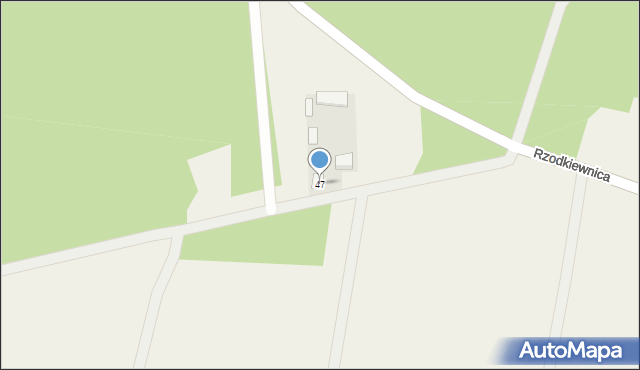 Rzodkiewnica, Rzodkiewnica, 47, mapa Rzodkiewnica