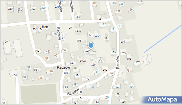 Rzozów, Rzozów, 101, mapa Rzozów