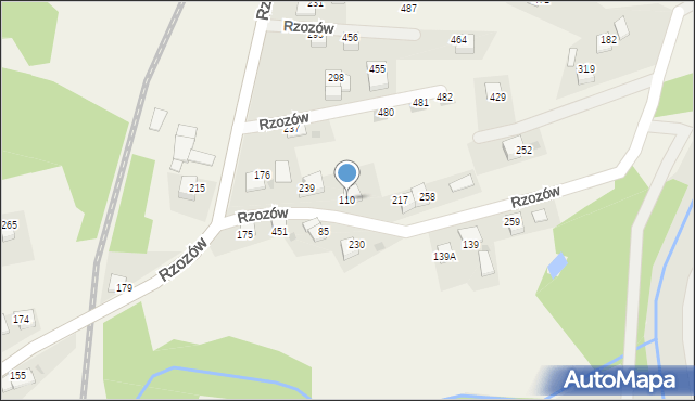 Rzozów, Rzozów, 110, mapa Rzozów