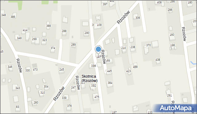 Rzozów, Rzozów, 147, mapa Rzozów