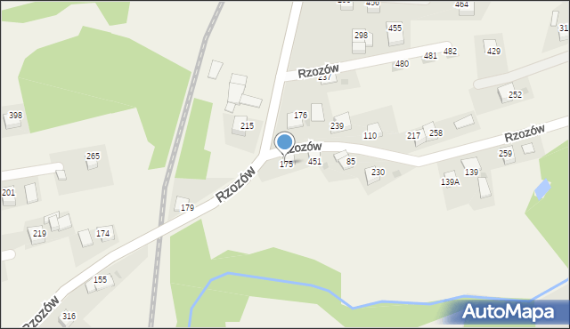Rzozów, Rzozów, 175, mapa Rzozów
