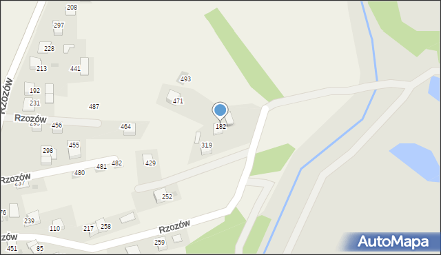 Rzozów, Rzozów, 182, mapa Rzozów