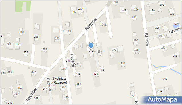 Rzozów, Rzozów, 210, mapa Rzozów