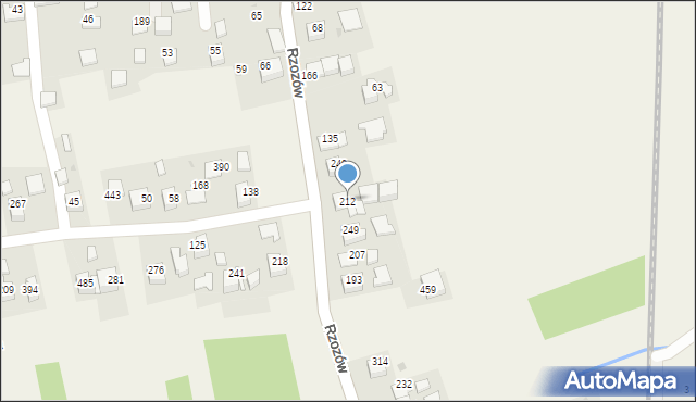 Rzozów, Rzozów, 212, mapa Rzozów