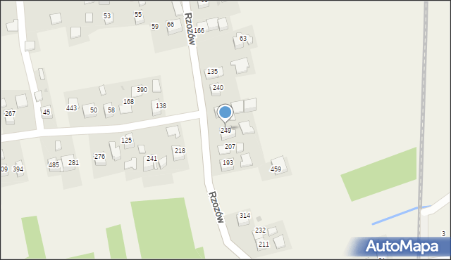 Rzozów, Rzozów, 249, mapa Rzozów