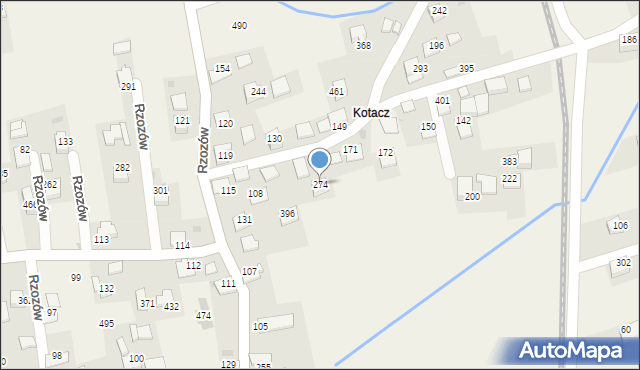 Rzozów, Rzozów, 274, mapa Rzozów