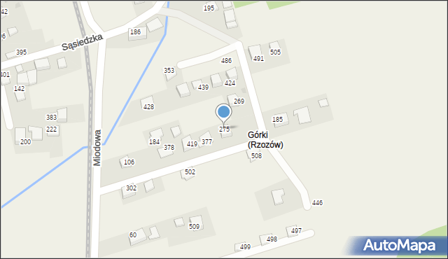 Rzozów, Rzozów, 275, mapa Rzozów