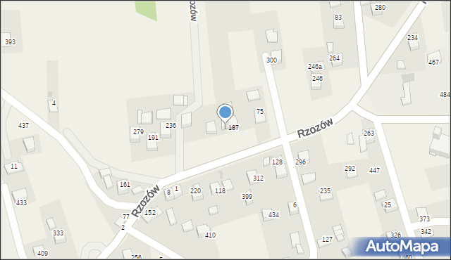 Rzozów, Rzozów, 284, mapa Rzozów