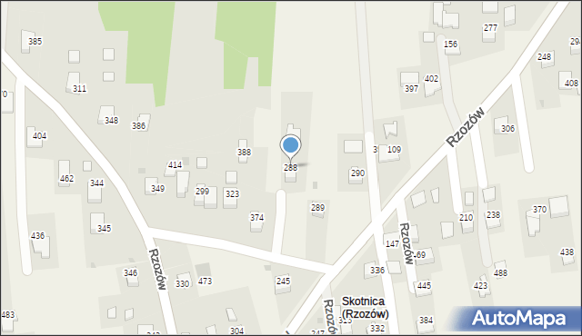 Rzozów, Rzozów, 288, mapa Rzozów