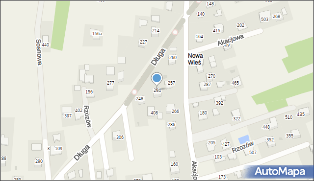 Rzozów, Rzozów, 294, mapa Rzozów
