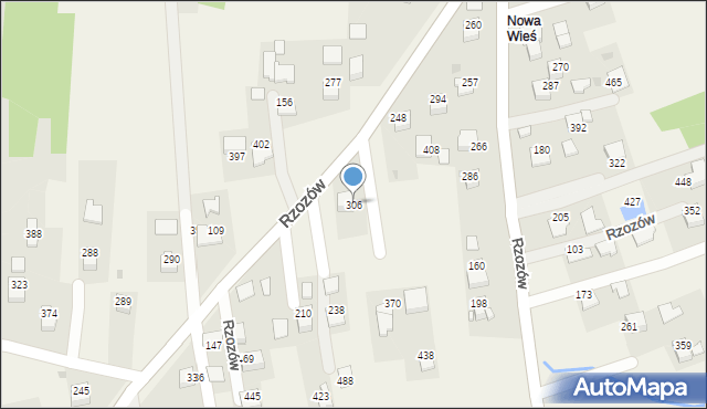 Rzozów, Rzozów, 306, mapa Rzozów