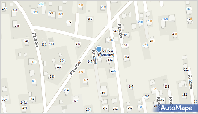 Rzozów, Rzozów, 315, mapa Rzozów