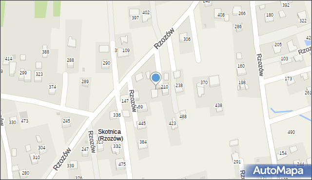 Rzozów, Rzozów, 317, mapa Rzozów