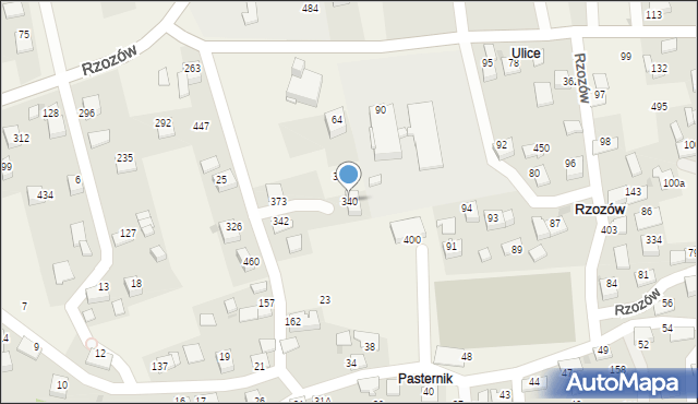 Rzozów, Rzozów, 340, mapa Rzozów