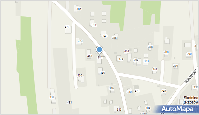 Rzozów, Rzozów, 344, mapa Rzozów