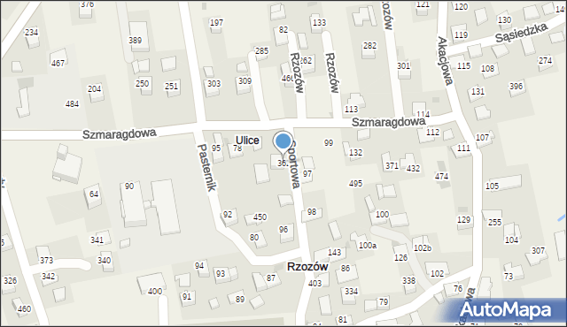 Rzozów, Rzozów, 362, mapa Rzozów