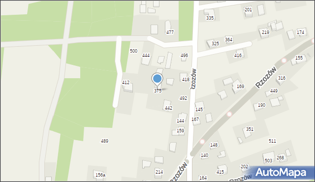 Rzozów, Rzozów, 375, mapa Rzozów