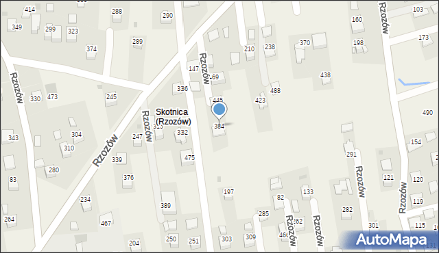 Rzozów, Rzozów, 384, mapa Rzozów