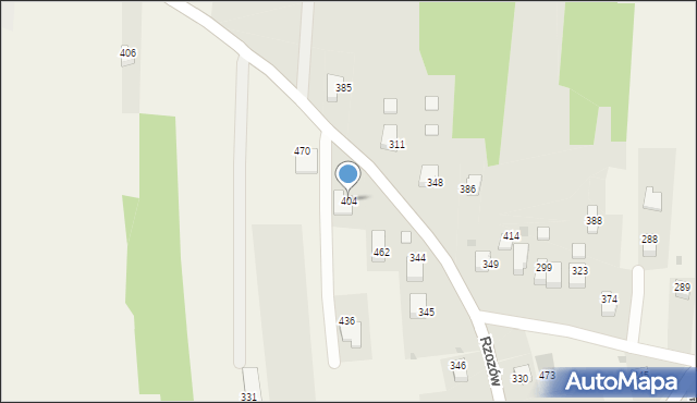Rzozów, Rzozów, 404, mapa Rzozów