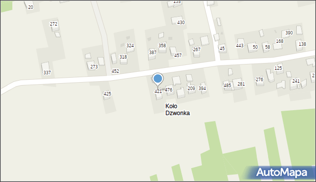 Rzozów, Rzozów, 421, mapa Rzozów