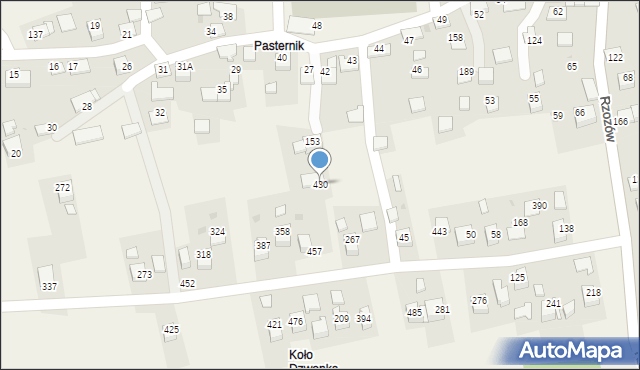 Rzozów, Rzozów, 430, mapa Rzozów